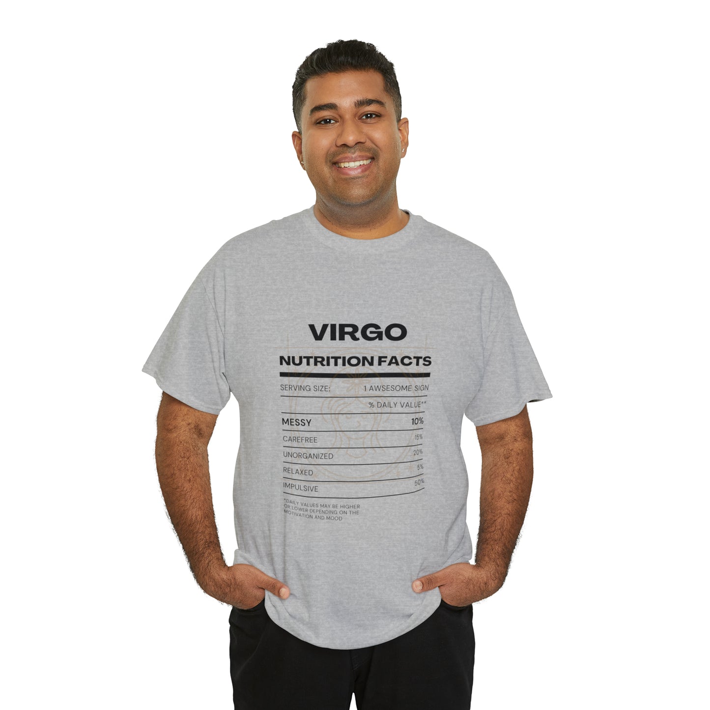 Messy and Proud Virgo Zodiac Astro-Sarcasm Unisex Heavy Cotton Tee