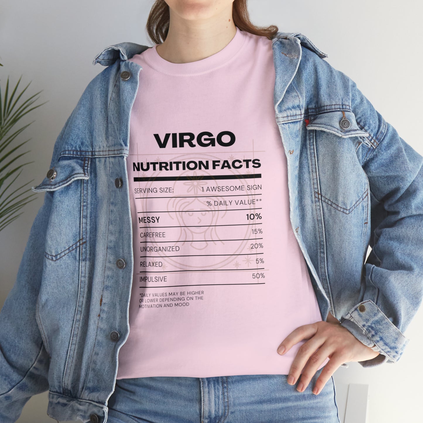 Messy and Proud Virgo Zodiac Astro-Sarcasm Unisex Heavy Cotton Tee