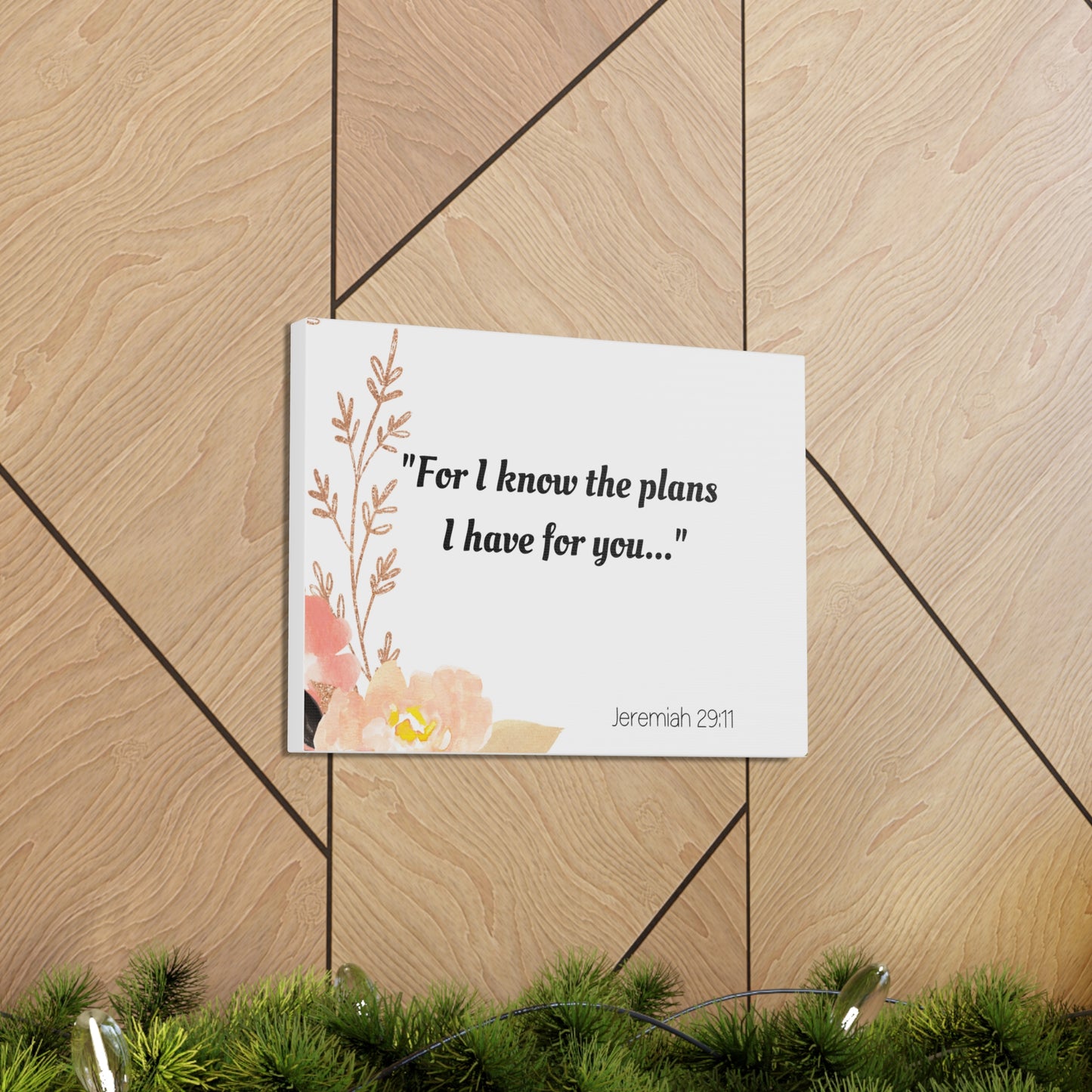 "God's Plans for You: Jeremiah 29:11 Bible Verse" Canvas Gallery Wraps