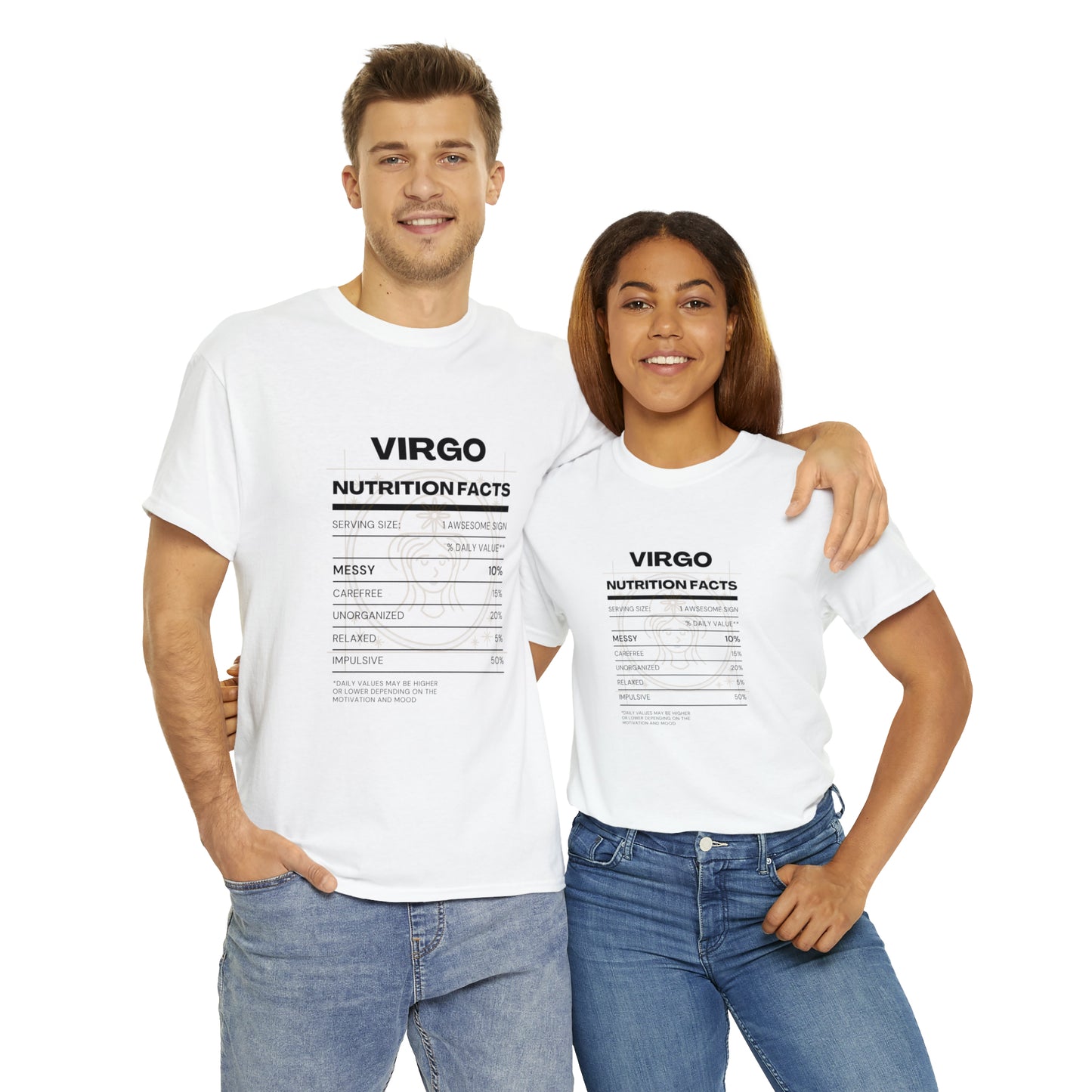 Messy and Proud Virgo Zodiac Astro-Sarcasm Unisex Heavy Cotton Tee