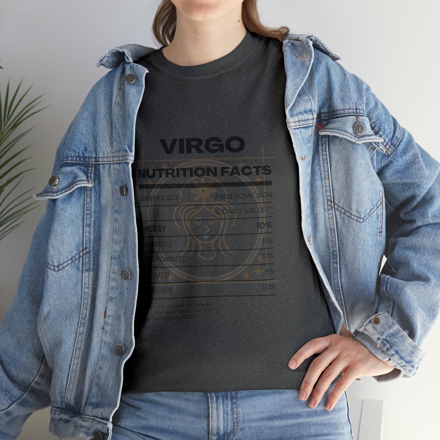 Messy and Proud Virgo Zodiac Astro-Sarcasm Unisex Heavy Cotton Tee