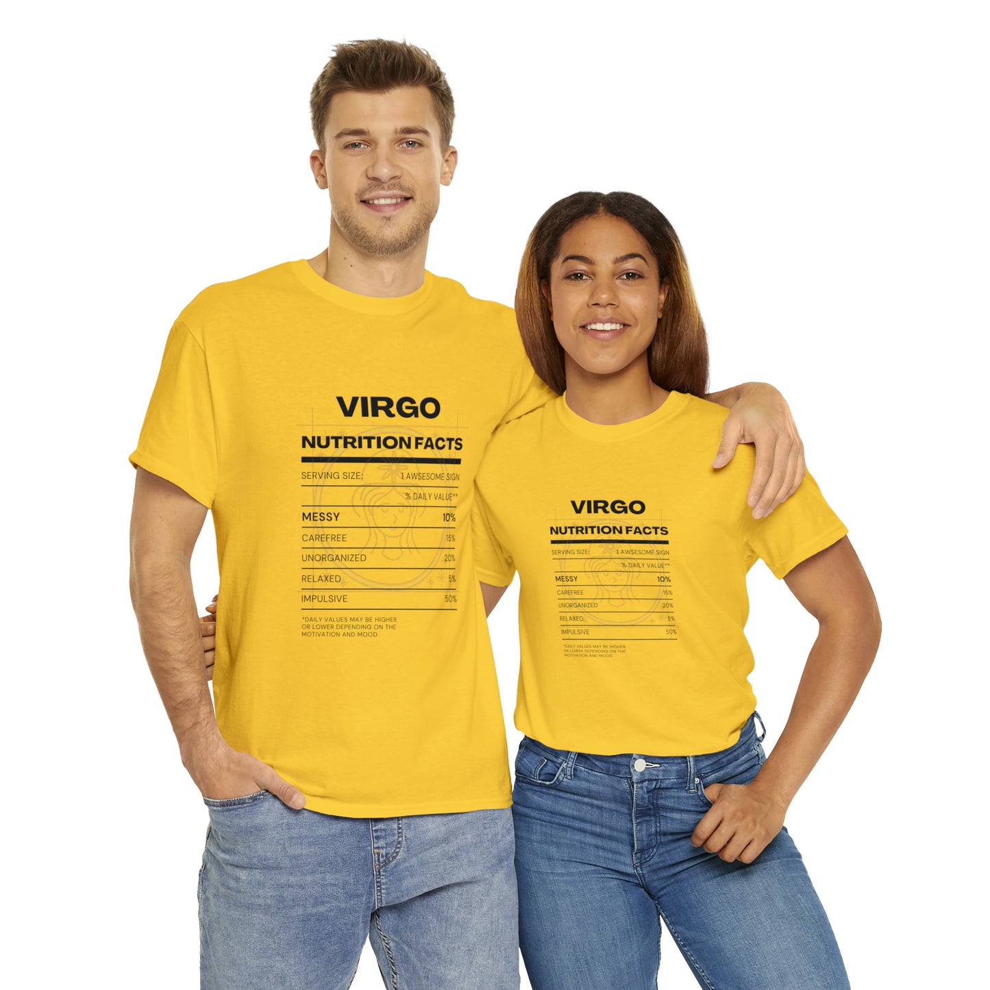 Messy and Proud Virgo Zodiac Astro-Sarcasm Unisex Heavy Cotton Tee