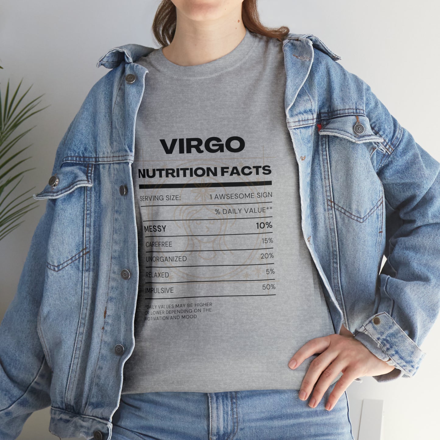 Messy and Proud Virgo Zodiac Astro-Sarcasm Unisex Heavy Cotton Tee