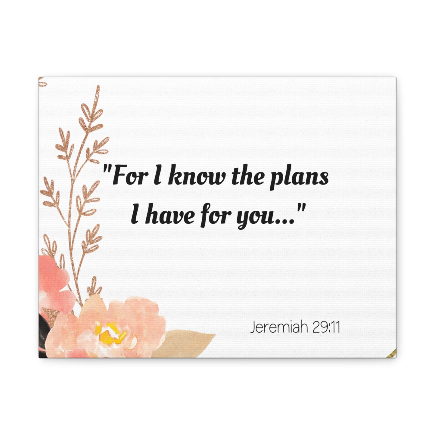 "God's Plans for You: Jeremiah 29:11 Bible Verse" Canvas Gallery Wraps