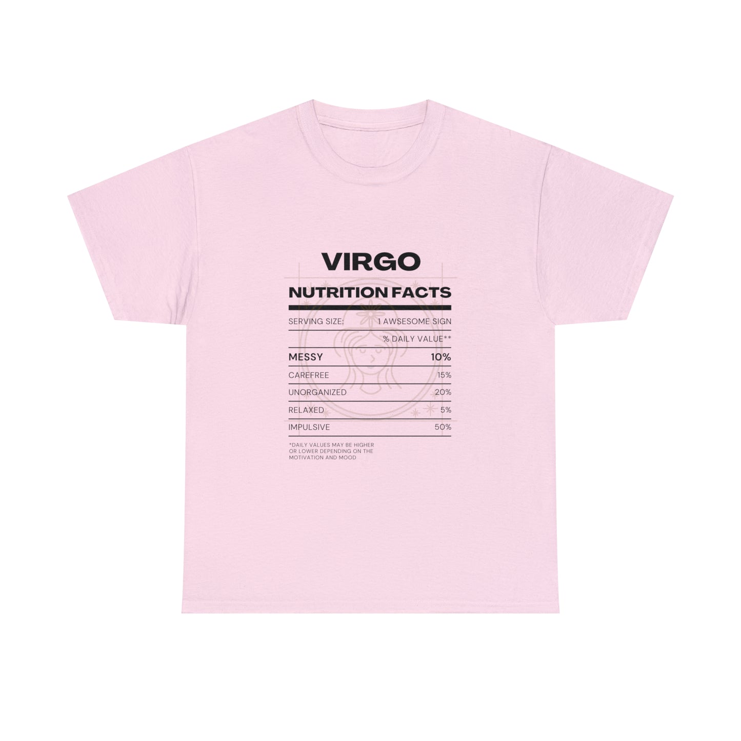 Messy and Proud Virgo Zodiac Astro-Sarcasm Unisex Heavy Cotton Tee