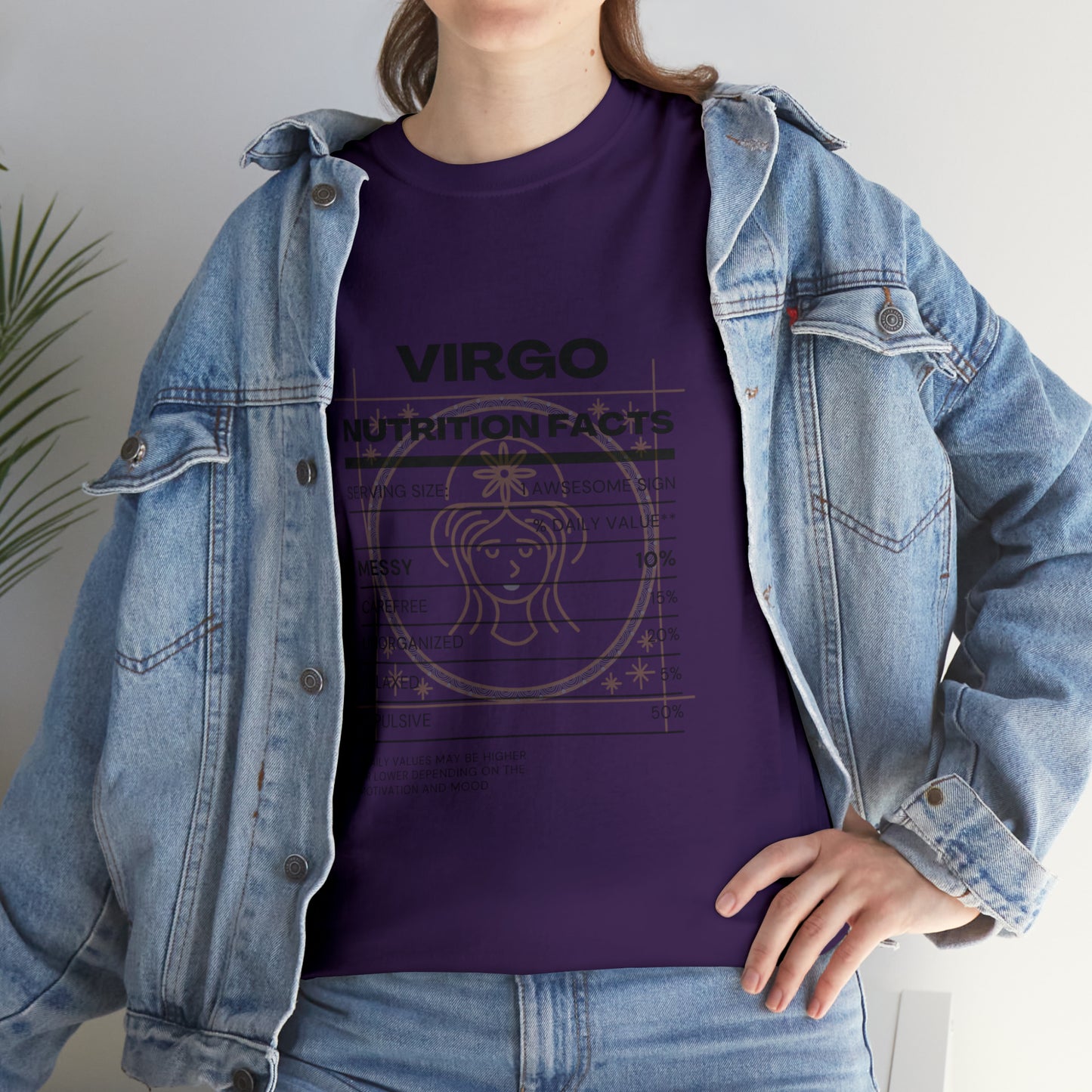 Messy and Proud Virgo Zodiac Astro-Sarcasm Unisex Heavy Cotton Tee