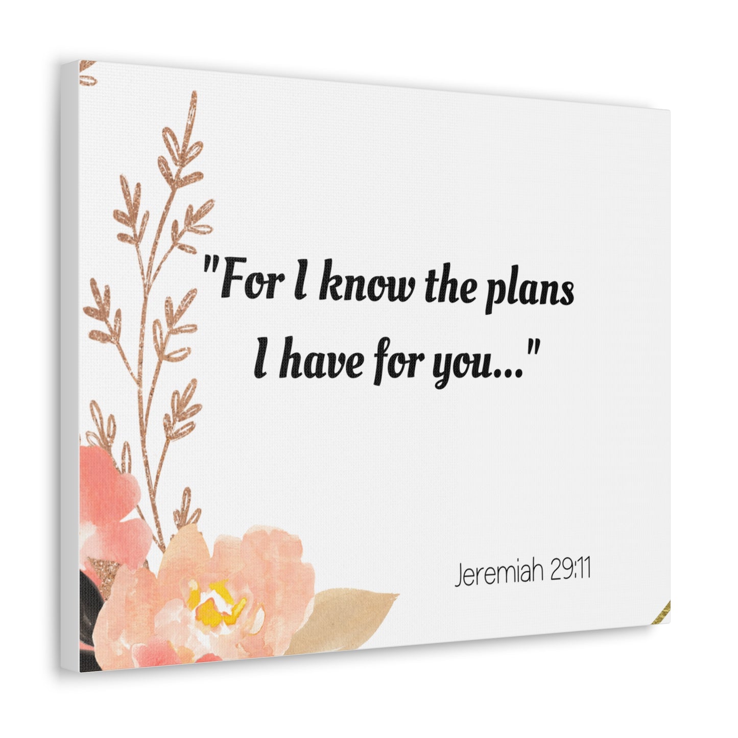 "God's Plans for You: Jeremiah 29:11 Bible Verse" Canvas Gallery Wraps