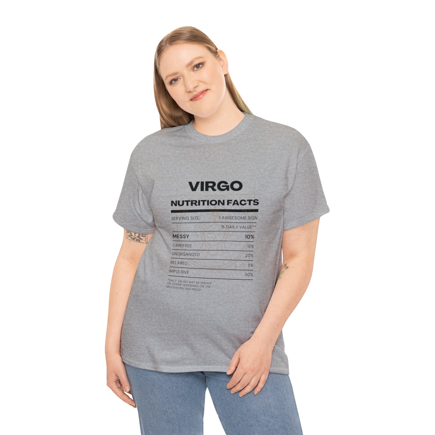 Messy and Proud Virgo Zodiac Astro-Sarcasm Unisex Heavy Cotton Tee