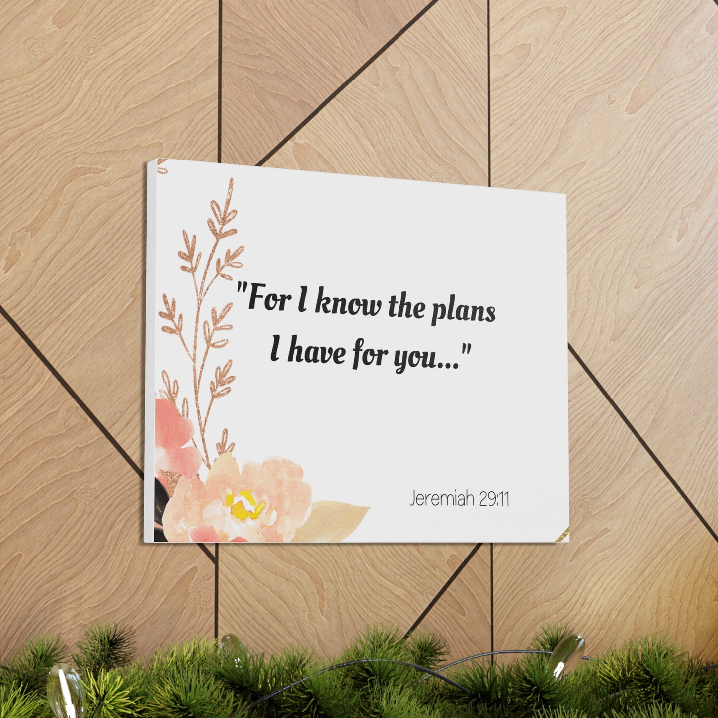 "God's Plans for You: Jeremiah 29:11 Bible Verse" Canvas Gallery Wraps