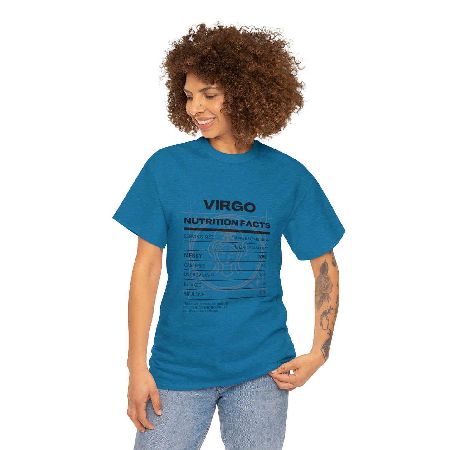 Messy and Proud Virgo Zodiac Astro-Sarcasm Unisex Heavy Cotton Tee