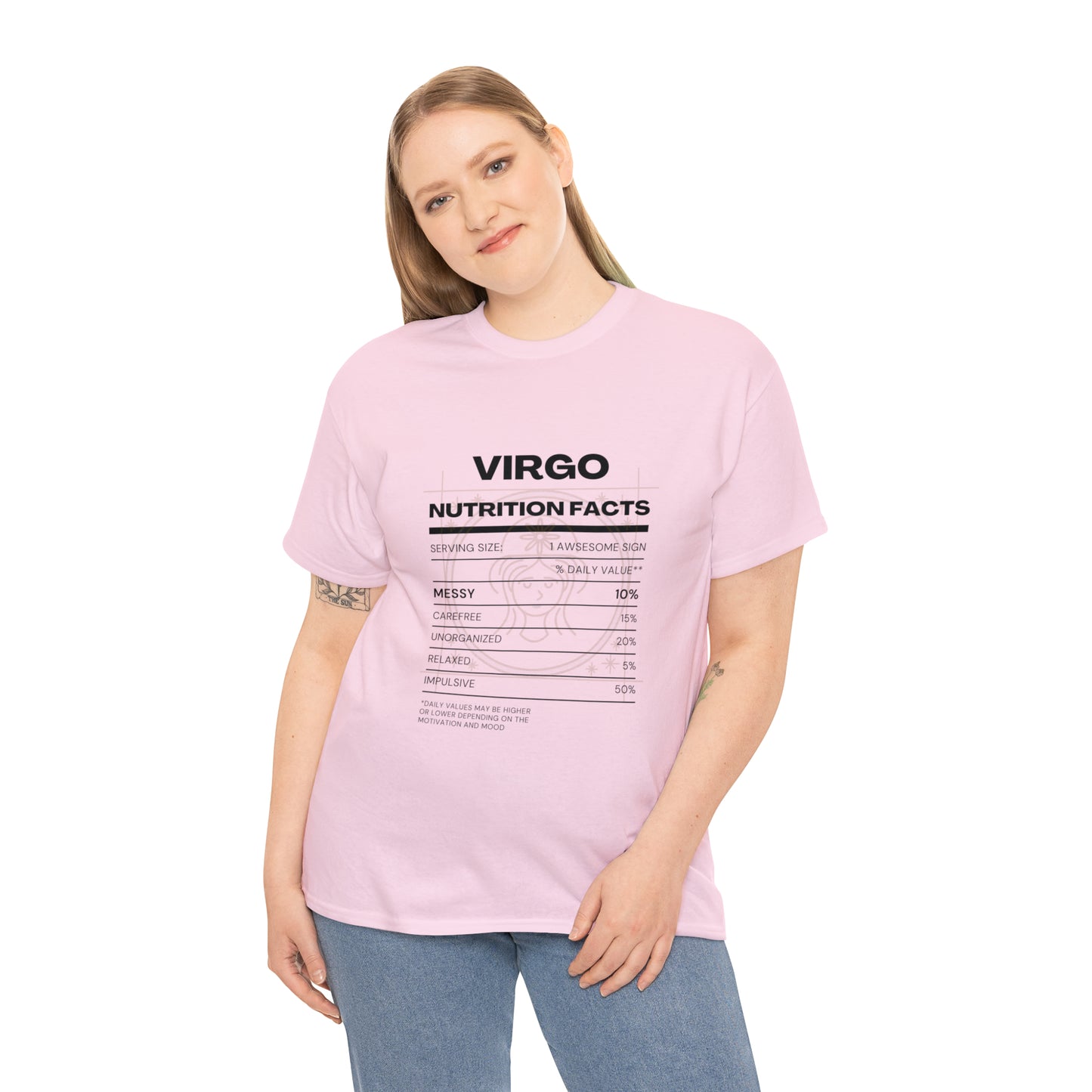 Messy and Proud Virgo Zodiac Astro-Sarcasm Unisex Heavy Cotton Tee