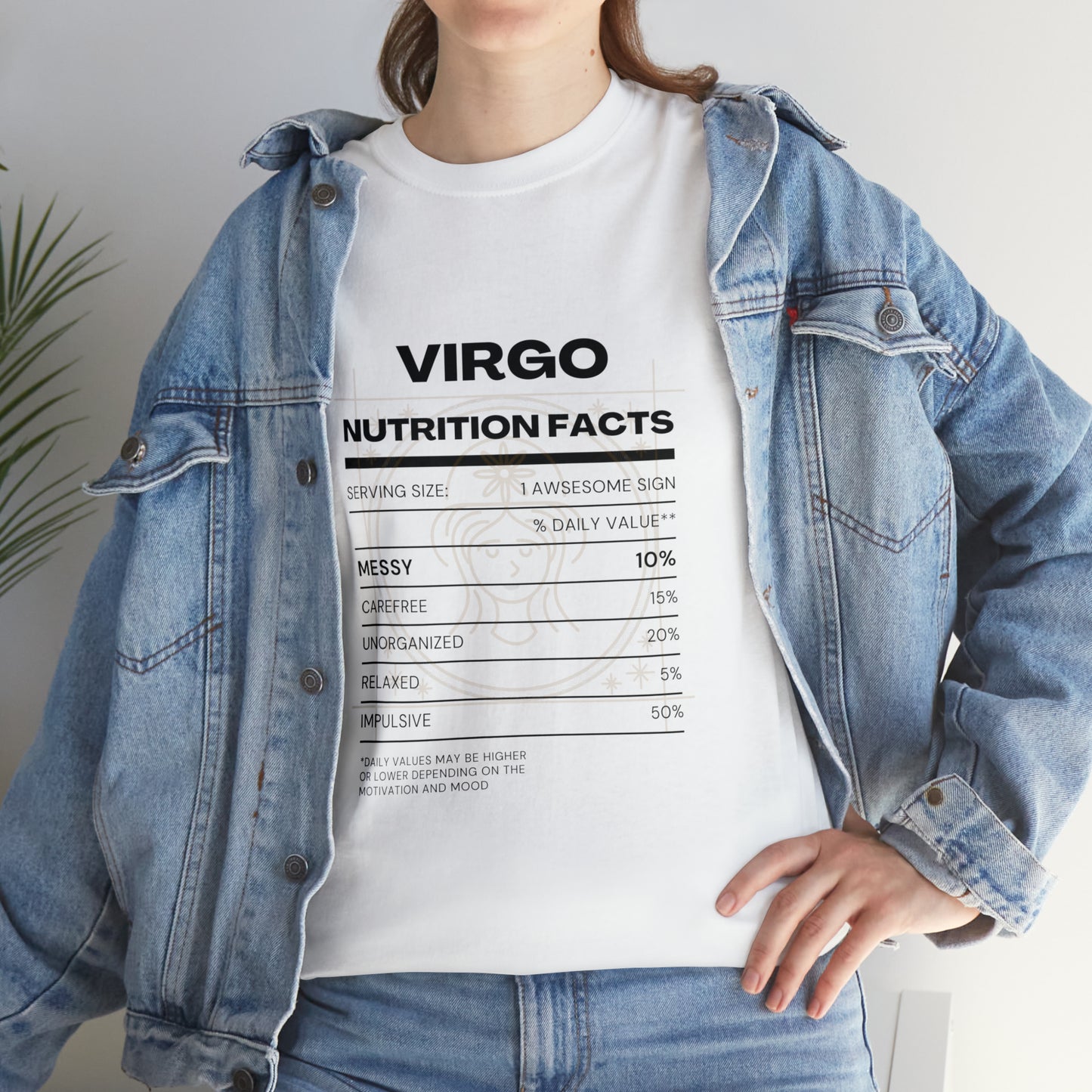 Messy and Proud Virgo Zodiac Astro-Sarcasm Unisex Heavy Cotton Tee