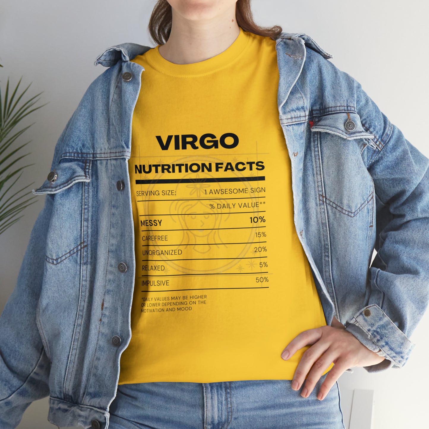 Messy and Proud Virgo Zodiac Astro-Sarcasm Unisex Heavy Cotton Tee