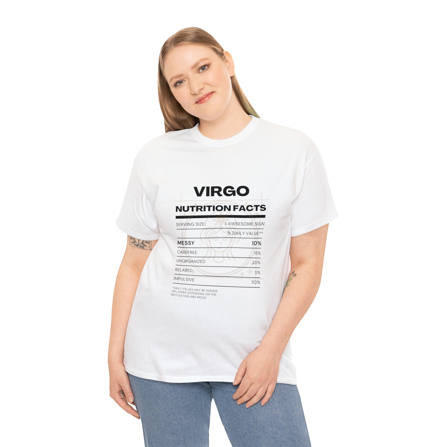 Messy and Proud Virgo Zodiac Astro-Sarcasm Unisex Heavy Cotton Tee