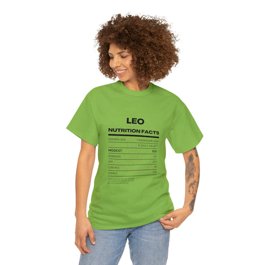 Modestly Dazzling Leo Zodiac Astro-Sarcasm Unisex Heavy Cotton Tee