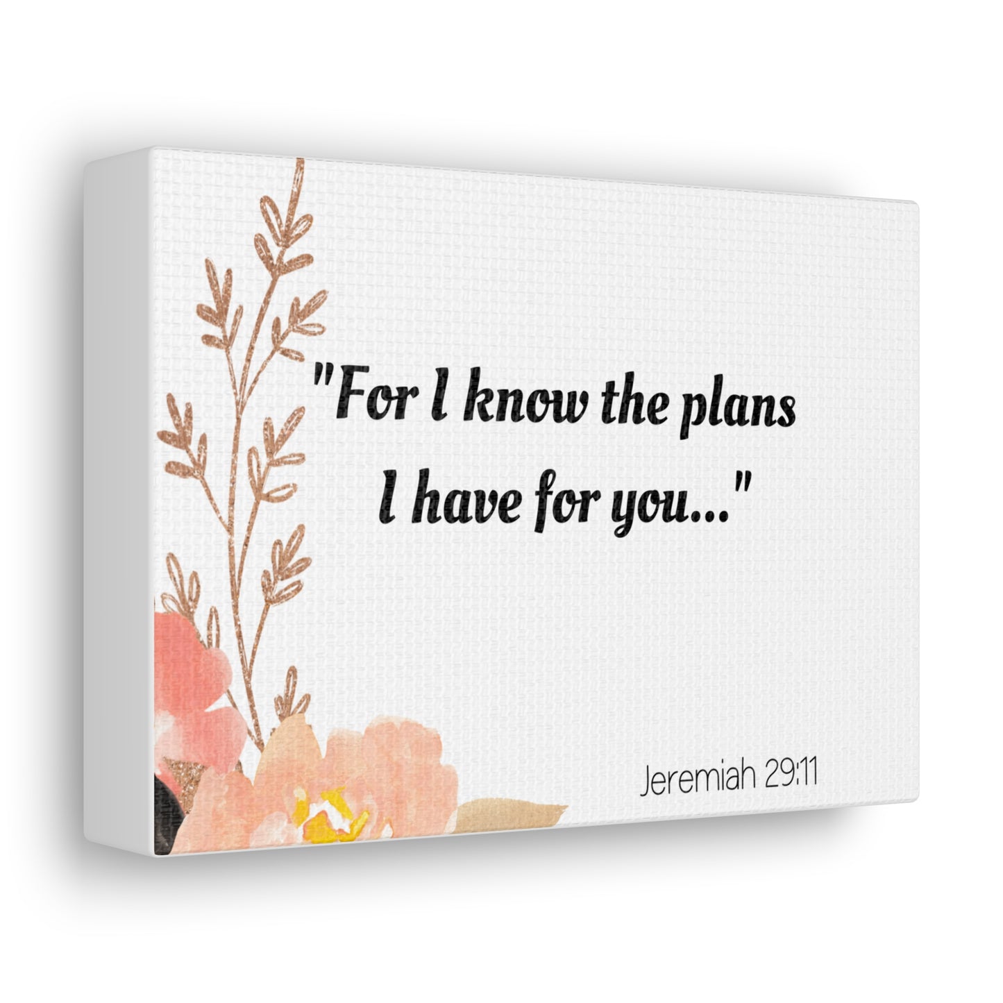 "God's Plans for You: Jeremiah 29:11 Bible Verse" Canvas Gallery Wraps