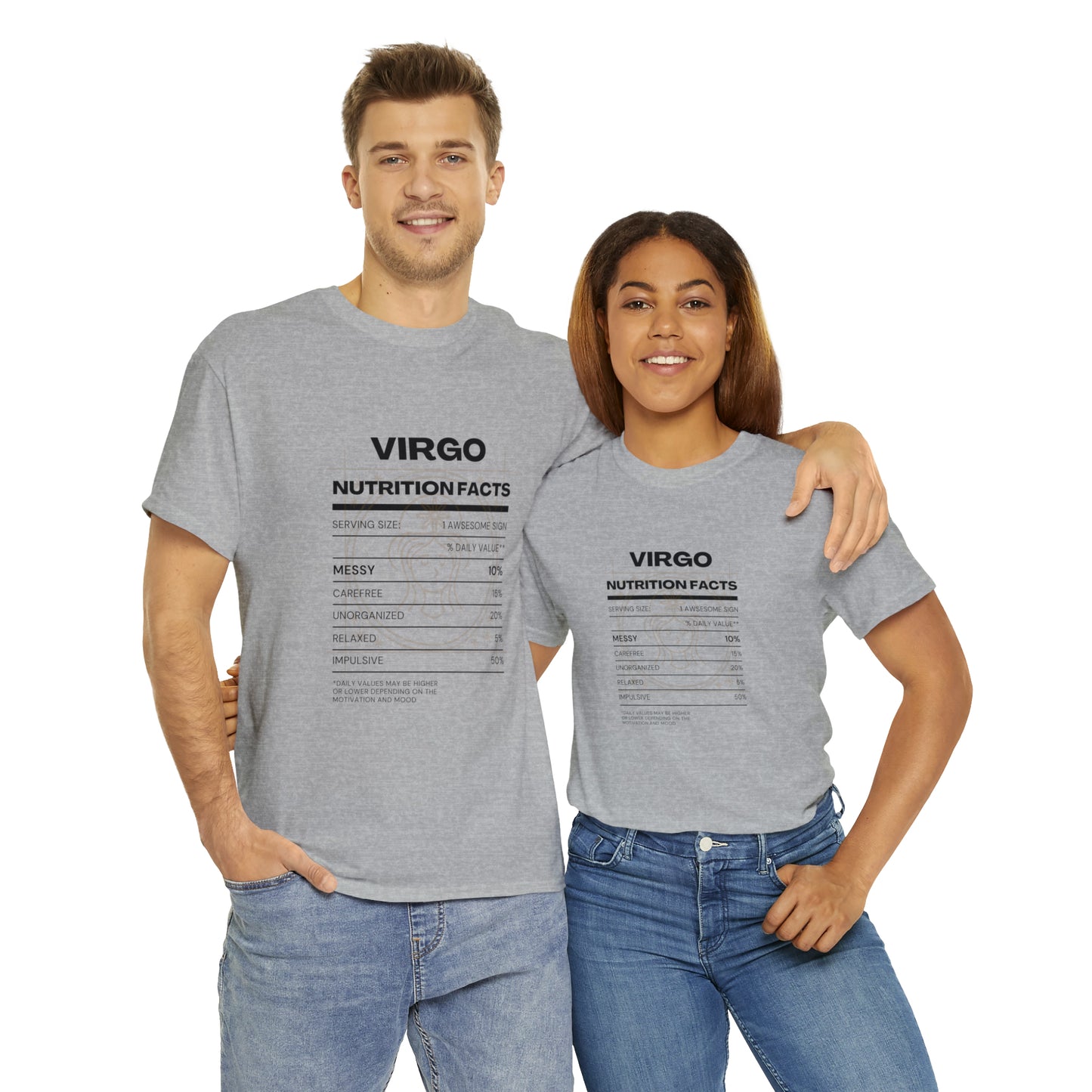 Messy and Proud Virgo Zodiac Astro-Sarcasm Unisex Heavy Cotton Tee