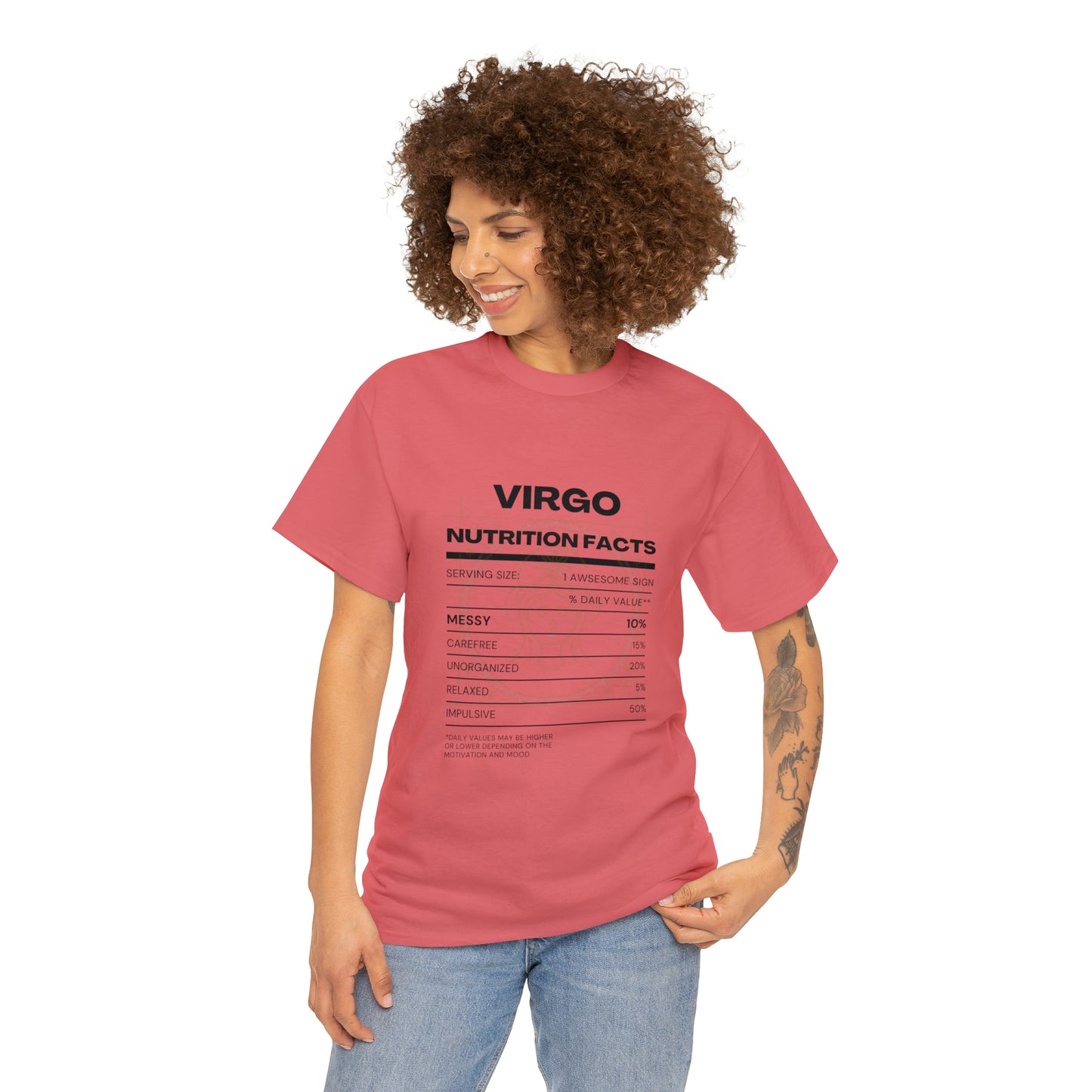 Messy and Proud Virgo Zodiac Astro-Sarcasm Unisex Heavy Cotton Tee