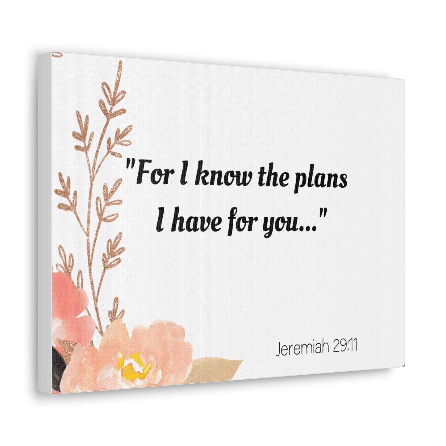 "God's Plans for You: Jeremiah 29:11 Bible Verse" Canvas Gallery Wraps