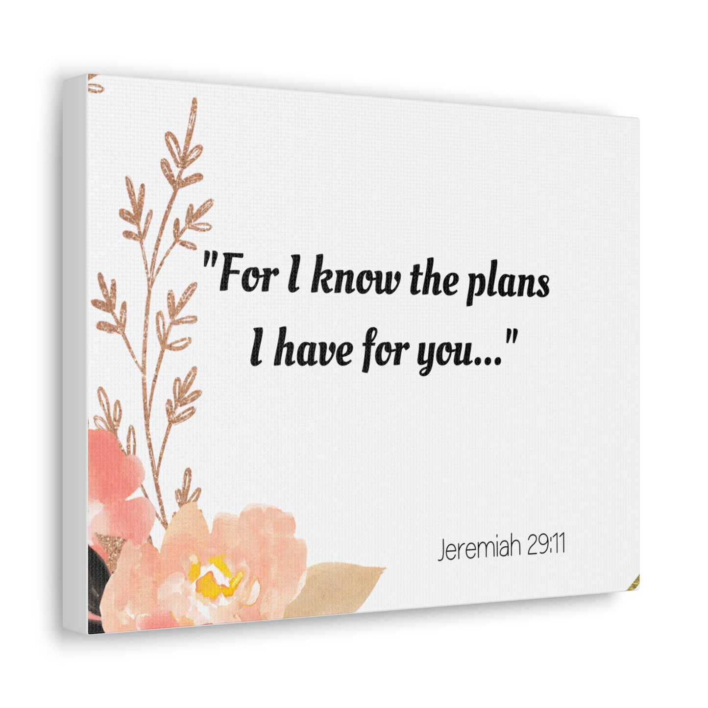 "God's Plans for You: Jeremiah 29:11 Bible Verse" Canvas Gallery Wraps