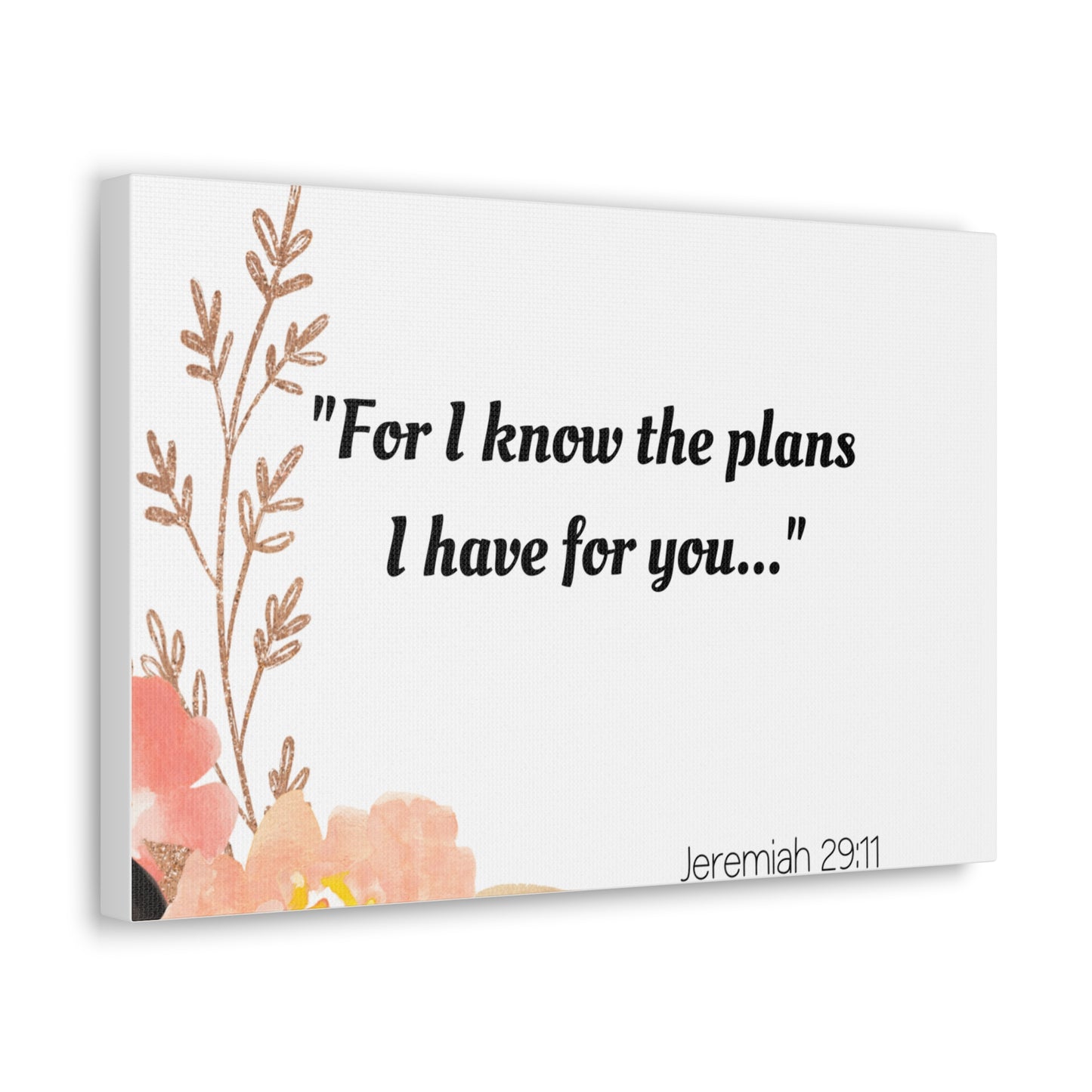 "God's Plans for You: Jeremiah 29:11 Bible Verse" Canvas Gallery Wraps