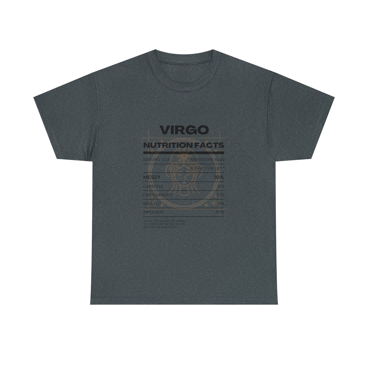 Messy and Proud Virgo Zodiac Astro-Sarcasm Unisex Heavy Cotton Tee