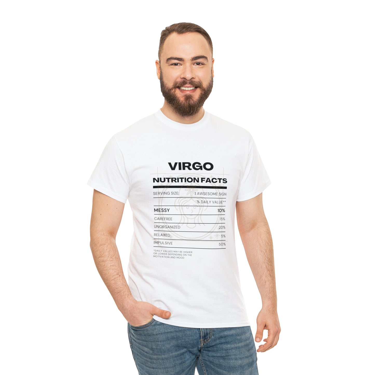 Messy and Proud Virgo Zodiac Astro-Sarcasm Unisex Heavy Cotton Tee