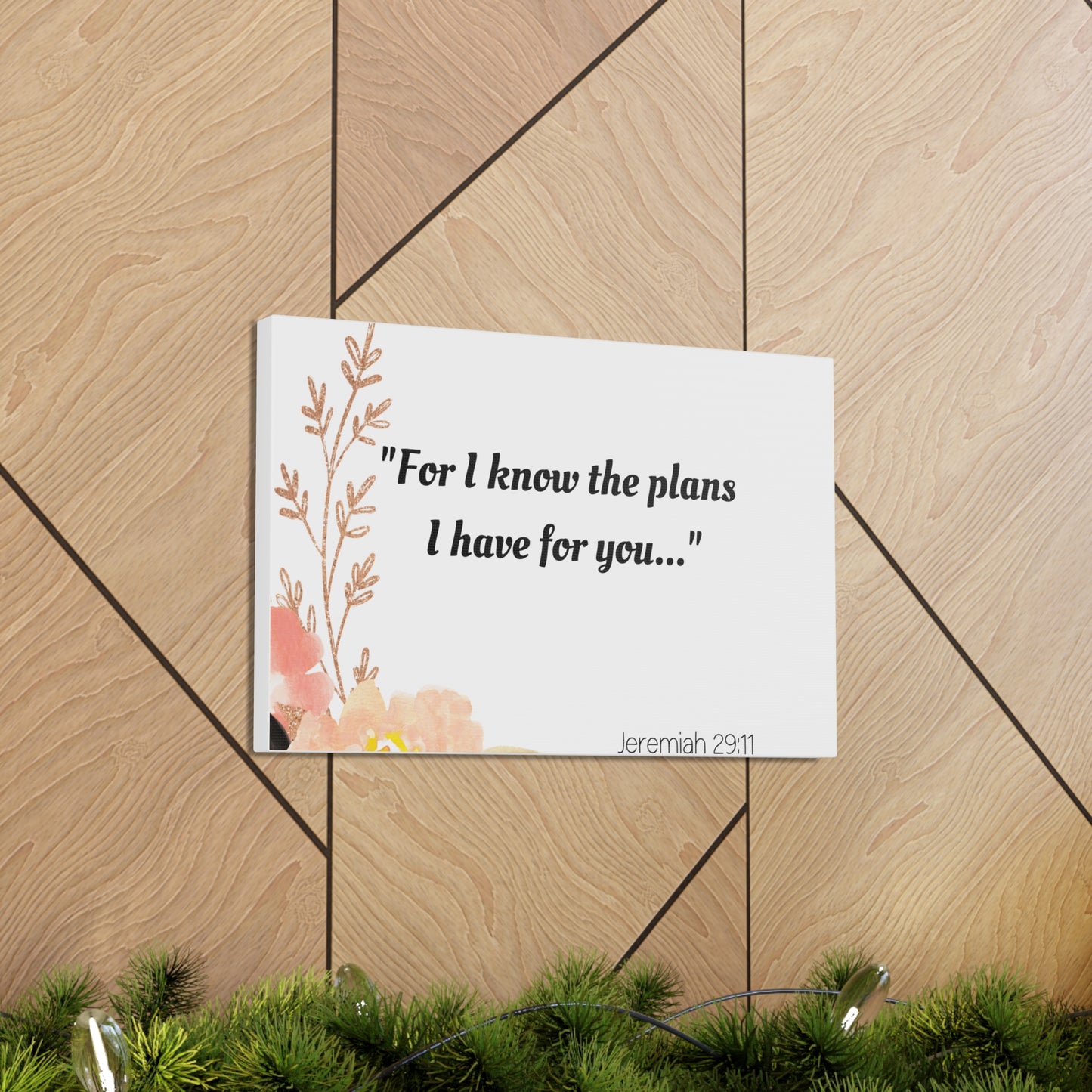 "God's Plans for You: Jeremiah 29:11 Bible Verse" Canvas Gallery Wraps