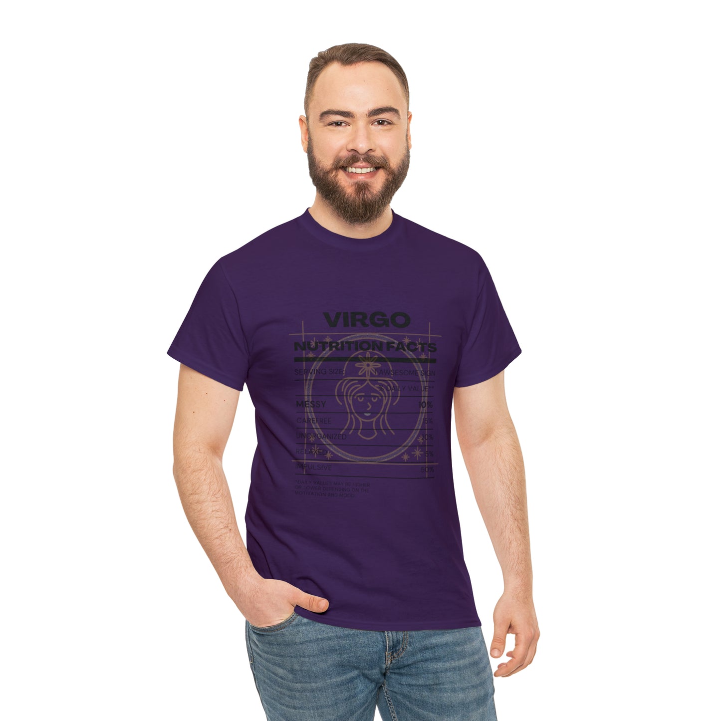 Messy and Proud Virgo Zodiac Astro-Sarcasm Unisex Heavy Cotton Tee