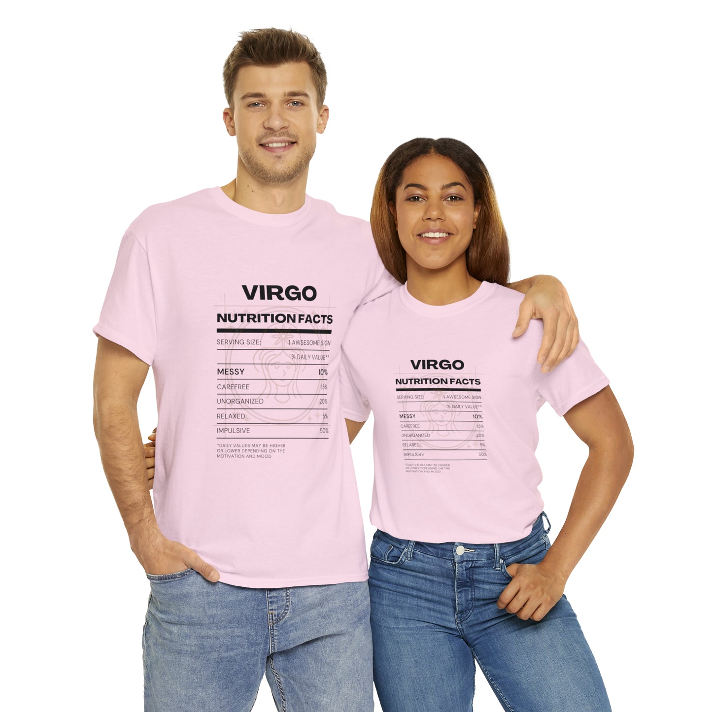 Messy and Proud Virgo Zodiac Astro-Sarcasm Unisex Heavy Cotton Tee