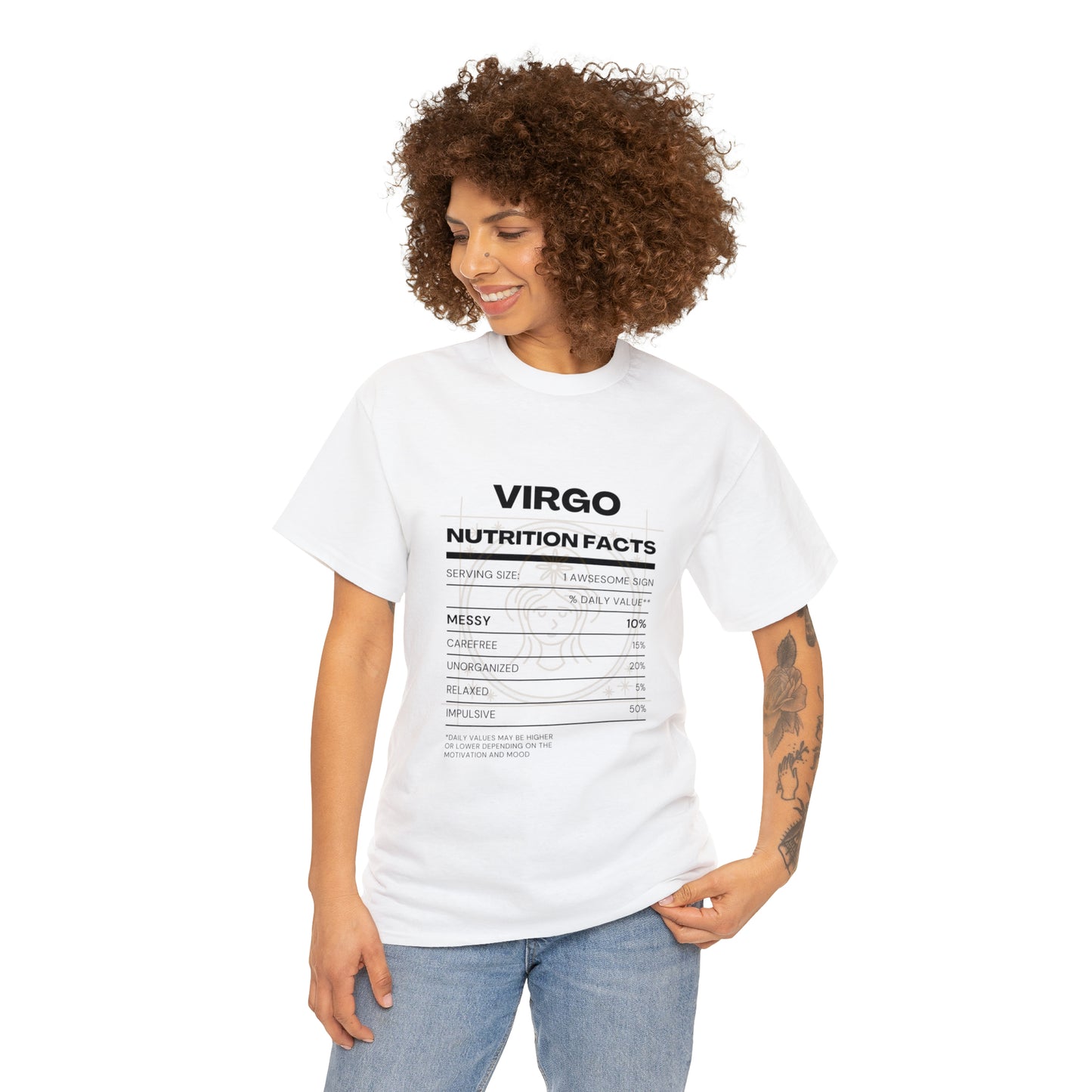 Messy and Proud Virgo Zodiac Astro-Sarcasm Unisex Heavy Cotton Tee