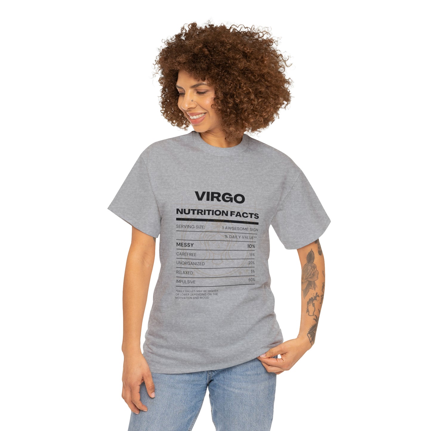 Messy and Proud Virgo Zodiac Astro-Sarcasm Unisex Heavy Cotton Tee