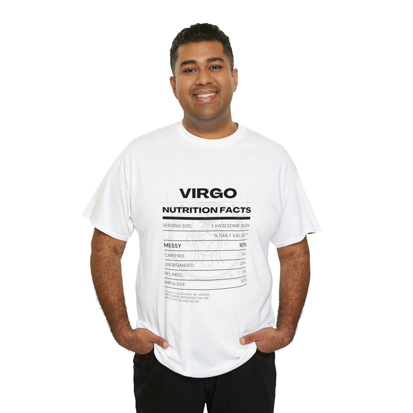 Messy and Proud Virgo Zodiac Astro-Sarcasm Unisex Heavy Cotton Tee