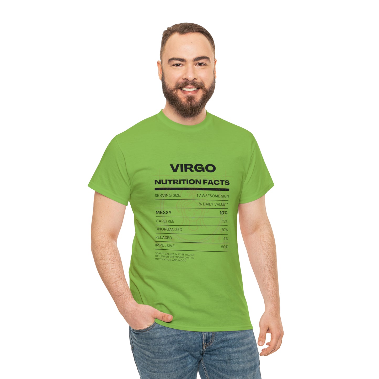 Messy and Proud Virgo Zodiac Astro-Sarcasm Unisex Heavy Cotton Tee