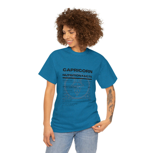 Spontaneity at its Finest Capricorn Zodiac Astro-Sarcasm Unisex Heavy Cotton Tee