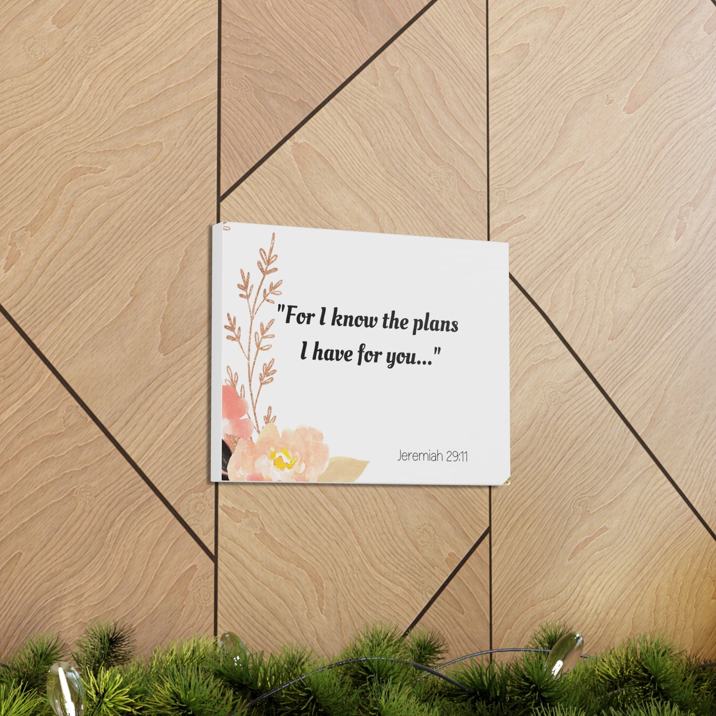 "God's Plans for You: Jeremiah 29:11 Bible Verse" Canvas Gallery Wraps