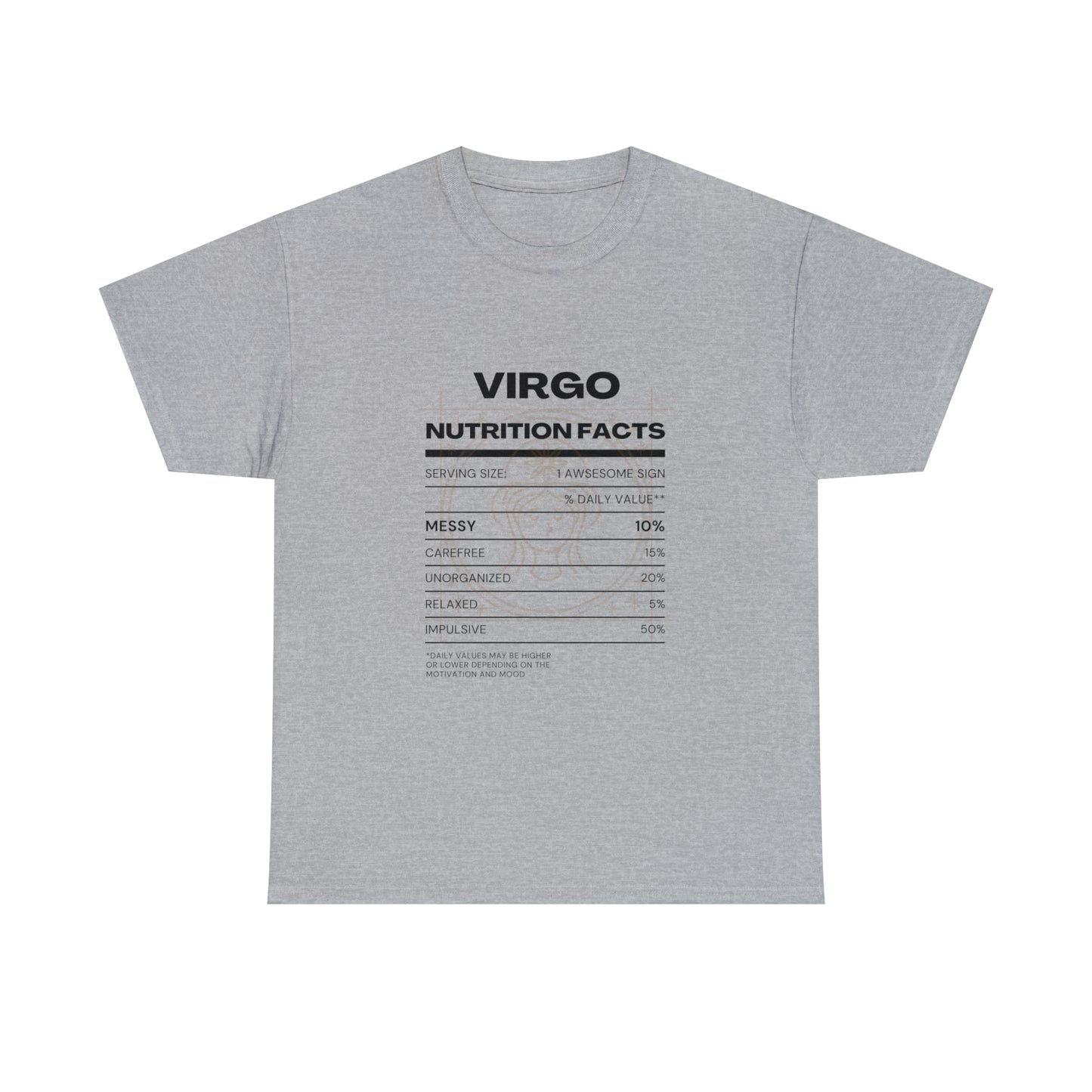 Messy and Proud Virgo Zodiac Astro-Sarcasm Unisex Heavy Cotton Tee