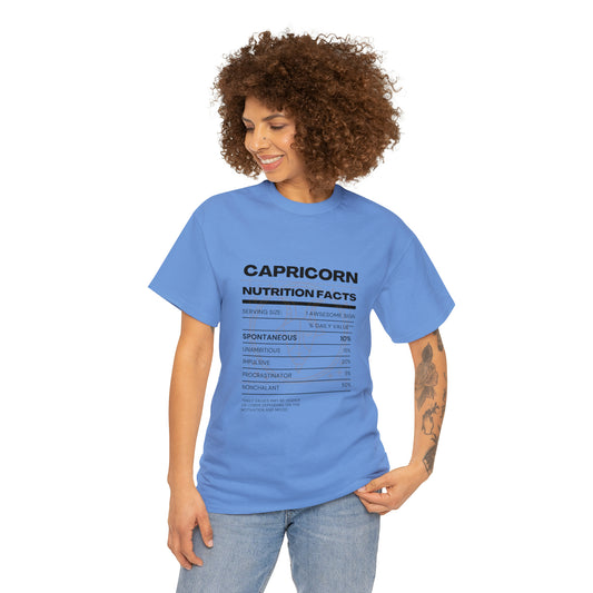 Spontaneity at its Finest Capricorn Zodiac Astro-Sarcasm Unisex Heavy Cotton Tee