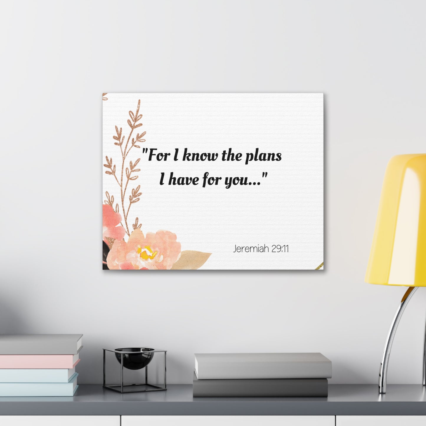 "God's Plans for You: Jeremiah 29:11 Bible Verse" Canvas Gallery Wraps