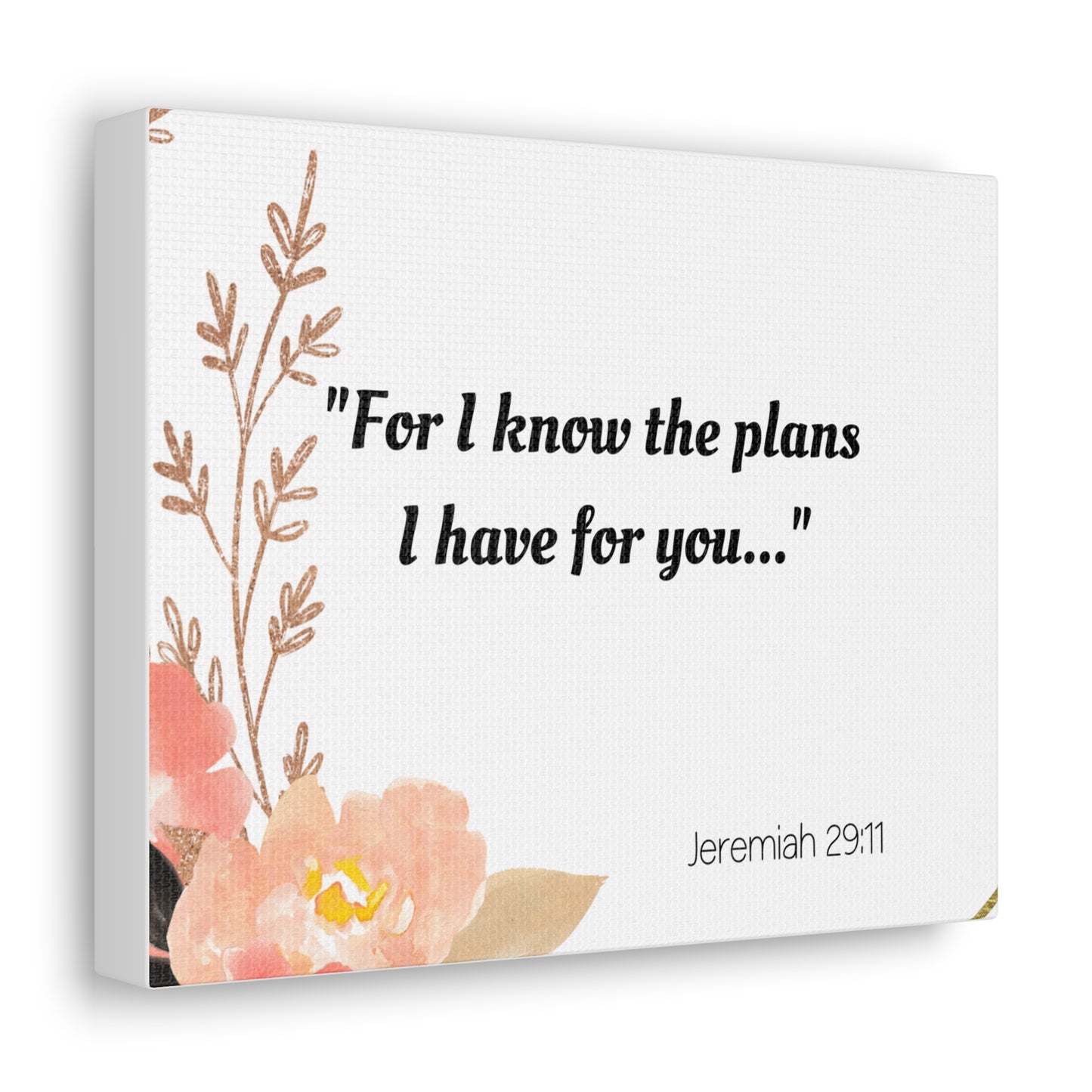 "God's Plans for You: Jeremiah 29:11 Bible Verse" Canvas Gallery Wraps