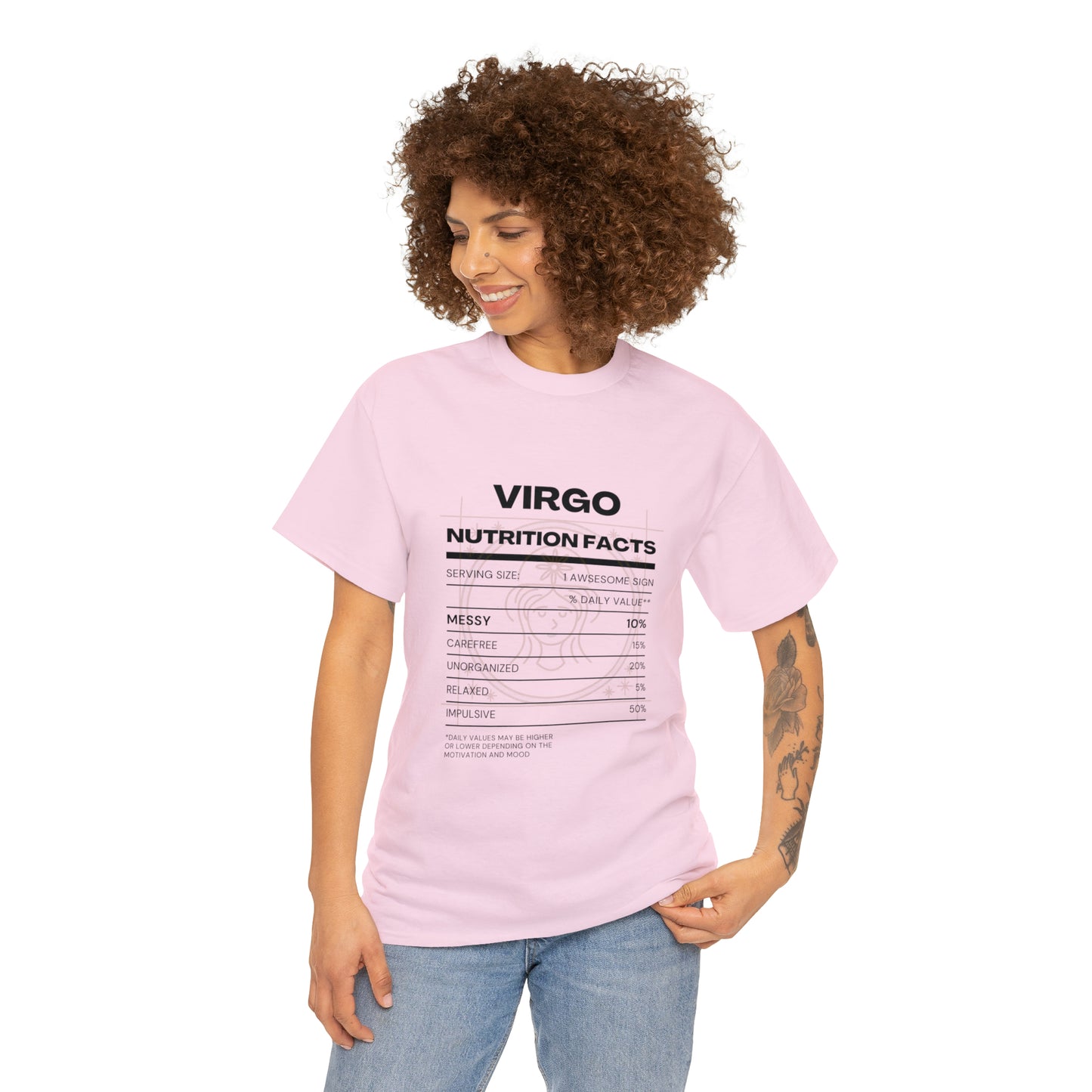 Messy and Proud Virgo Zodiac Astro-Sarcasm Unisex Heavy Cotton Tee