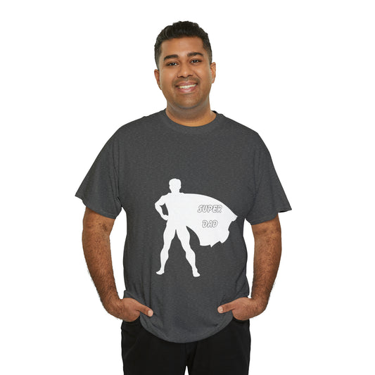 Unleash your dad's inner superhero with our 'Super Dad' Unisex Heavy Cotton Tee