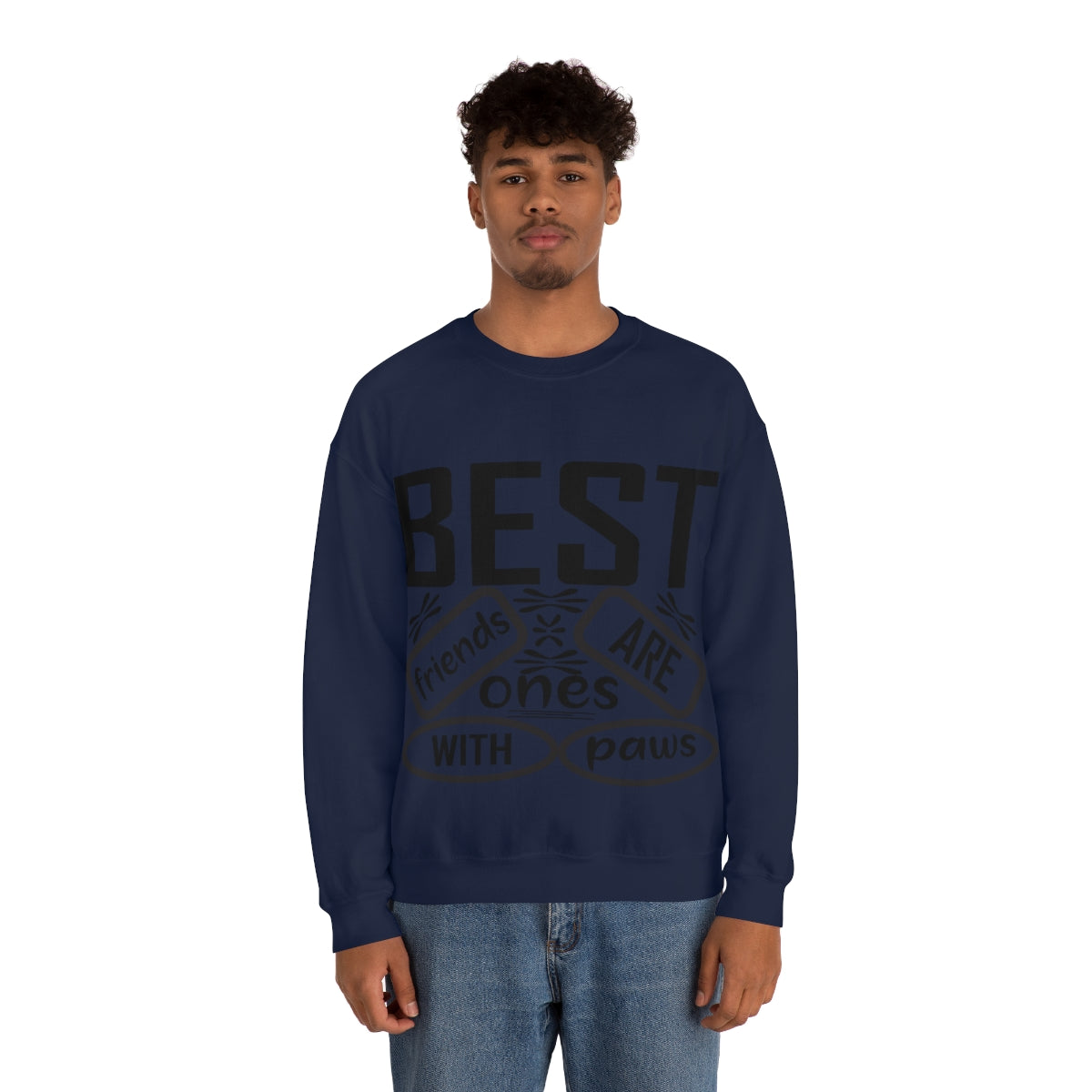 Best friends are the ones with paws Unisex Heavy Blend™ Crewneck Sweatshirt