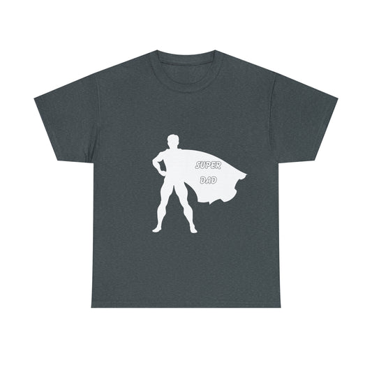 Unleash your dad's inner superhero with our 'Super Dad' Unisex Heavy Cotton Tee