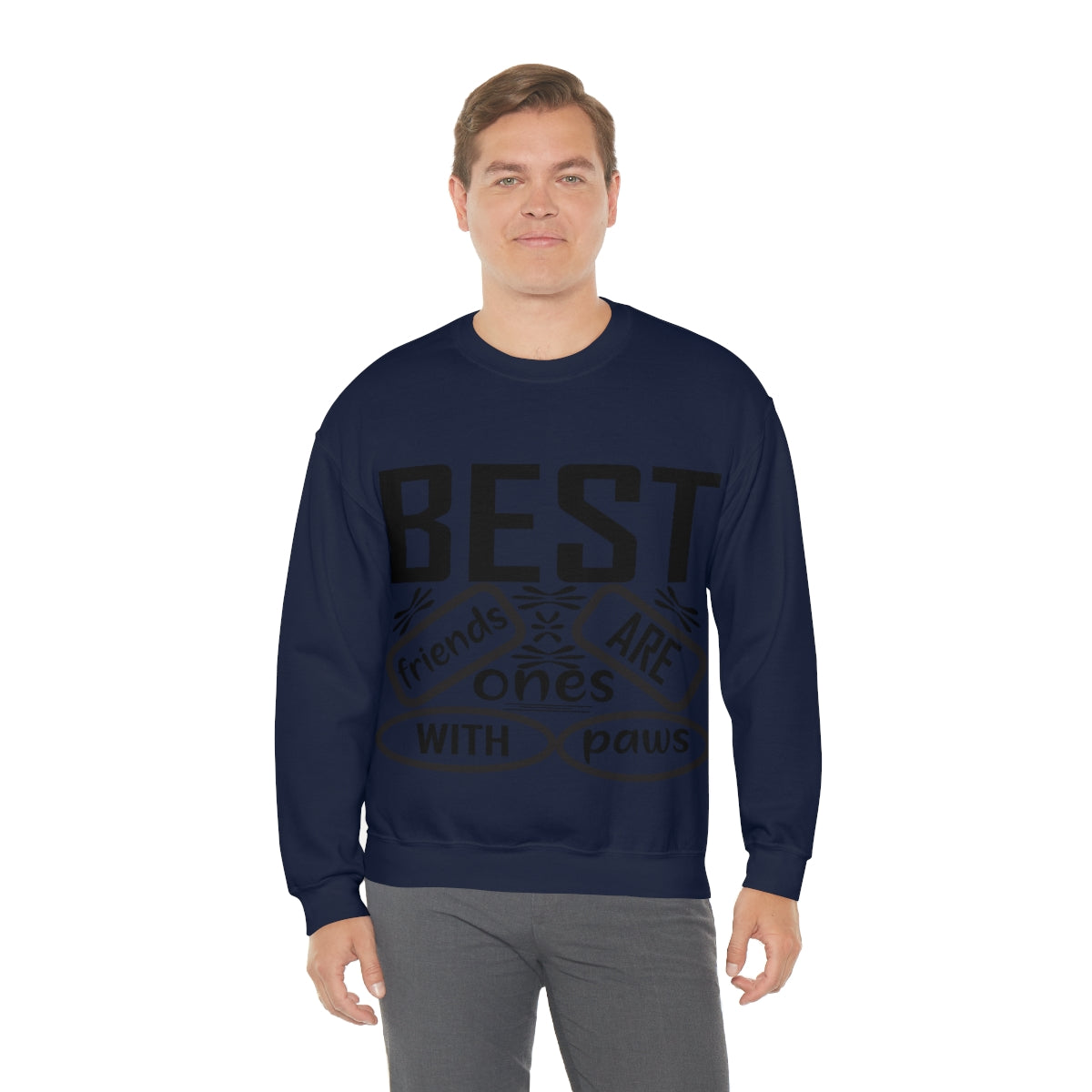 Best friends are the ones with paws Unisex Heavy Blend™ Crewneck Sweatshirt