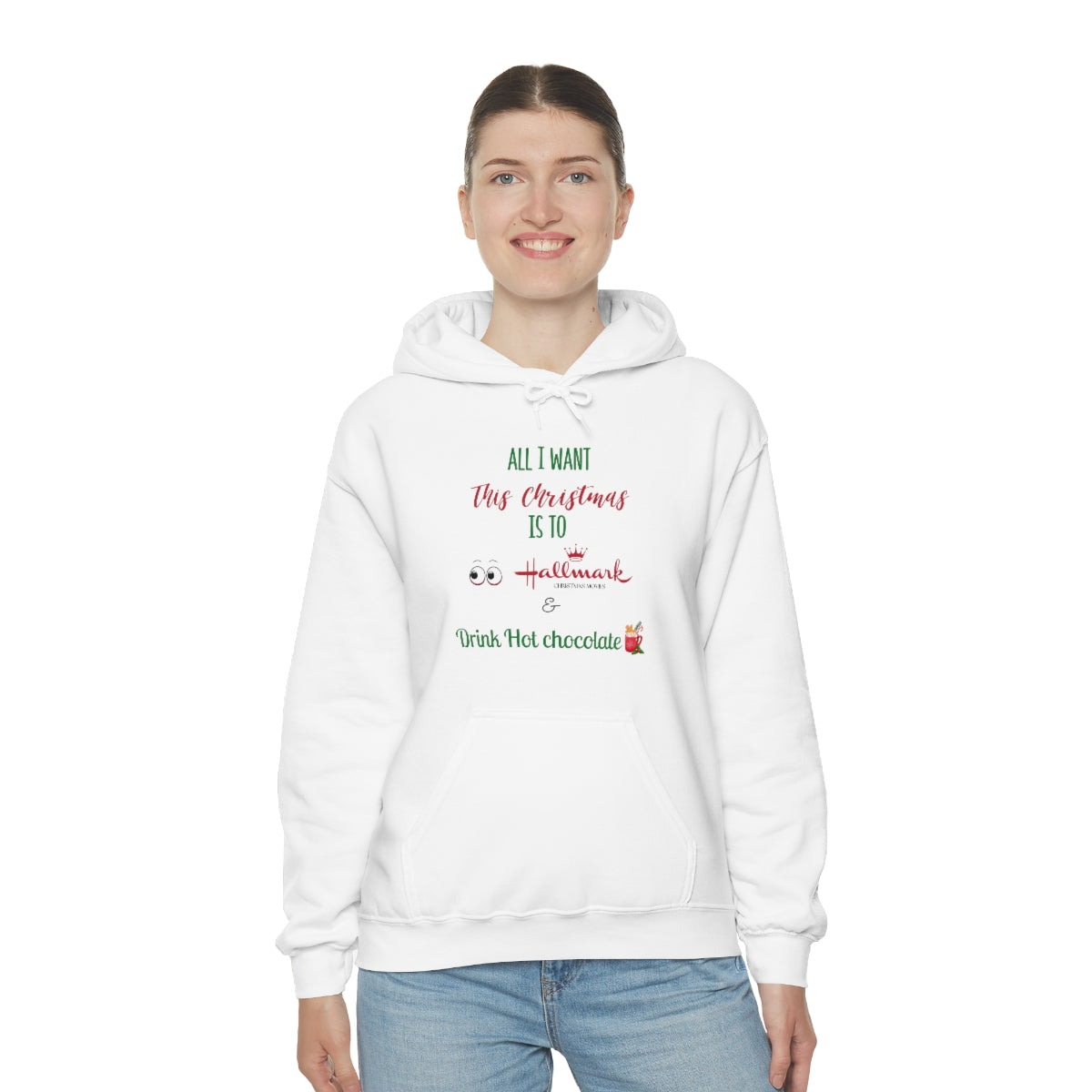 All I want [Hallmark]- Unisex Heavy Blend™ Hooded Sweatshirt