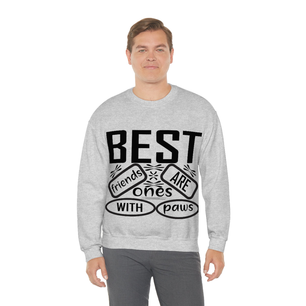 Best friends are the ones with paws Unisex Heavy Blend™ Crewneck Sweatshirt