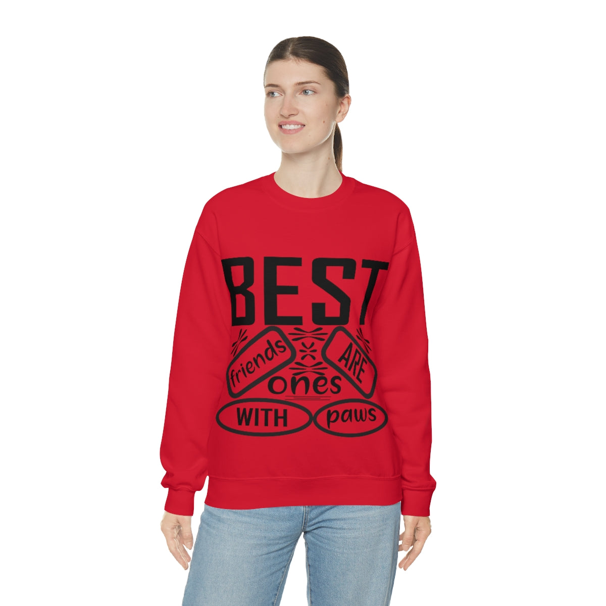 Best friends are the ones with paws Unisex Heavy Blend™ Crewneck Sweatshirt