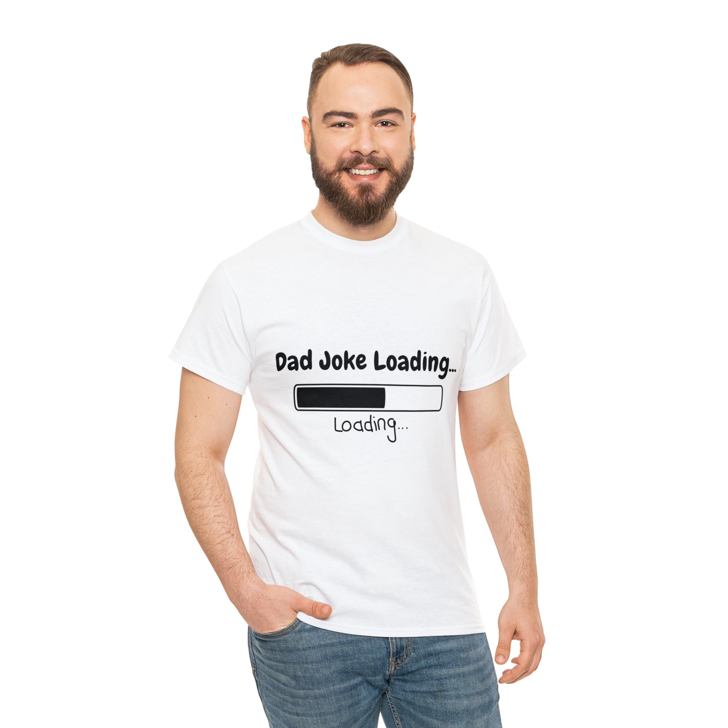 Add humor to Father's Day with our 'Dad Joke Loading...' Unisex Heavy Cotton Tee