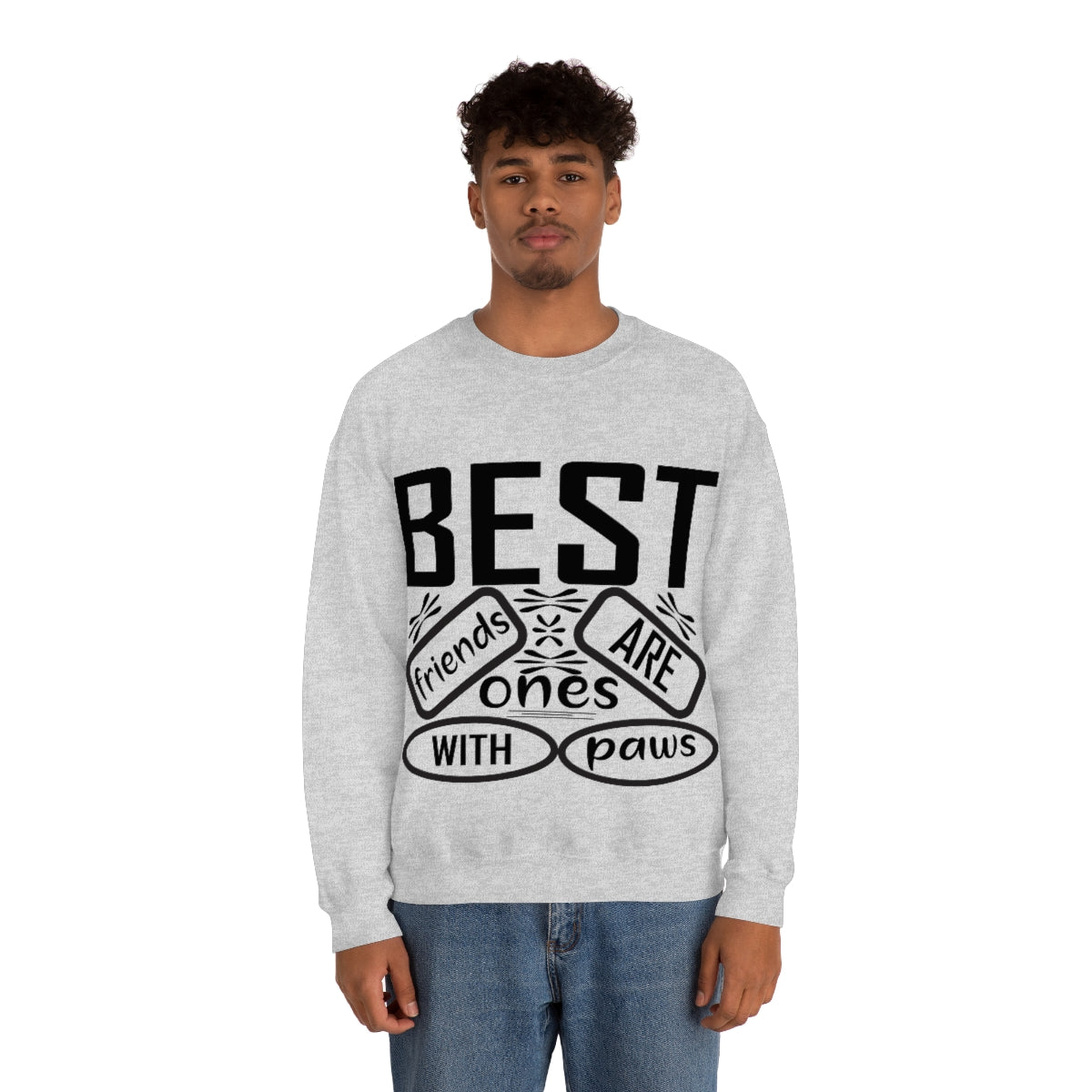 Best friends are the ones with paws Unisex Heavy Blend™ Crewneck Sweatshirt